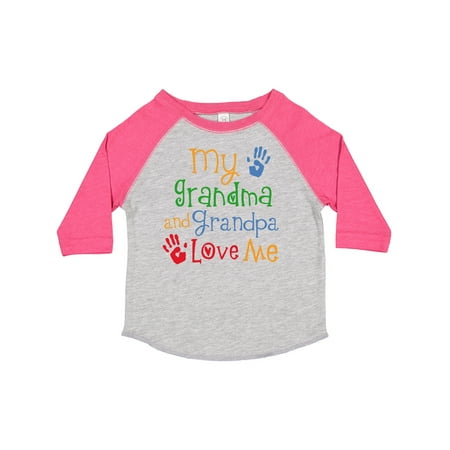 

Inktastic My Grandma and Grandpa Love Me Gift Toddler Boy or Toddler Girl T-Shirt