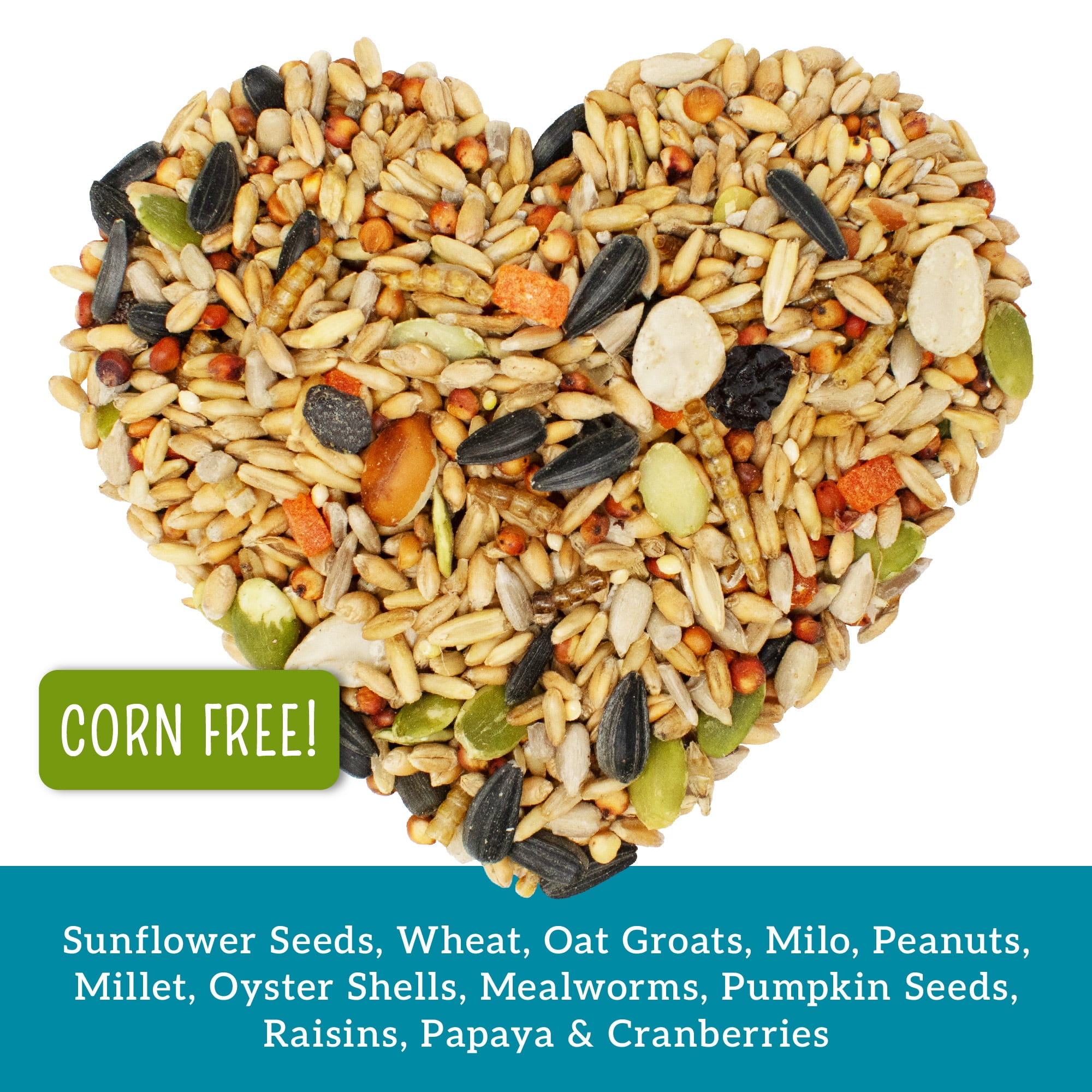 (2 pack) Love My Girls Fruit & Worms Gourmet Multi-Grain Chicken Treats, Granules, 5 lb. Bag