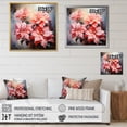 thumbnail image 4 of Designart "Pink Poinsettias love expression" Floral Floater Framed Wall Art Living Room, 4 of 7