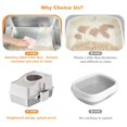 thumbnail image 6 of Stainless Steel Extra Large High Sides Cat Litter Tray, Closed Odour Resistant, Top Entry Leak Protection, Removable for Cats,White,60x40x39.5cm, 6 of 6