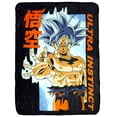 thumbnail image 1 of Dragon Ball Super Goku Ultra Instinct Jeté en Molleton Doux et Pelucheux, 1 of 2