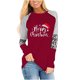 thumbnail image 1 of Camisas Navideñas Para Mujer Tops de Manga Larga Estampado de Moda Cuello Redondo Raya Blusa Informal Odeerbi ODB201099, 1 of 5