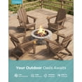 thumbnail image 6 of Folding Adirondack Chair, All-Weather HDPE Fire Pit Patio Chair, Teak, 6 of 7