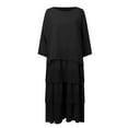 thumbnail image 3 of Women 3/4 Sleeve Maxi Dress Polyester Layered Dubai Outfits, 3 of 4