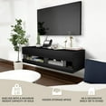 thumbnail image 4 of LUCKUP Cable Management Television Stand, Partical Wood Black, 39.40 x 11.80 x 10.20", 29.76 lbs, 4 of 7