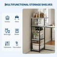 thumbnail image 5 of Danolapsi Dining Table Set for 2, 3-Piece Expandable Bar Table and Chairs Set, with Storage Shelves and Wine Rack, Small Kitchen Dining Set for Living Room, Apartment, 5 of 8