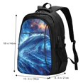thumbnail image 4 of Yiaed Beautiful Ocean Dolphin Print Laptop Backpack,Business Travel Durable Laptops Backpack with USB Charging Port,Water Resistant College Computer Bag, 4 of 5