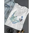thumbnail image 3 of Watercolor Leaves And Cute Bird T-Shirt Women -Image by Shutterstock, Female XX-Large, 3 of 4