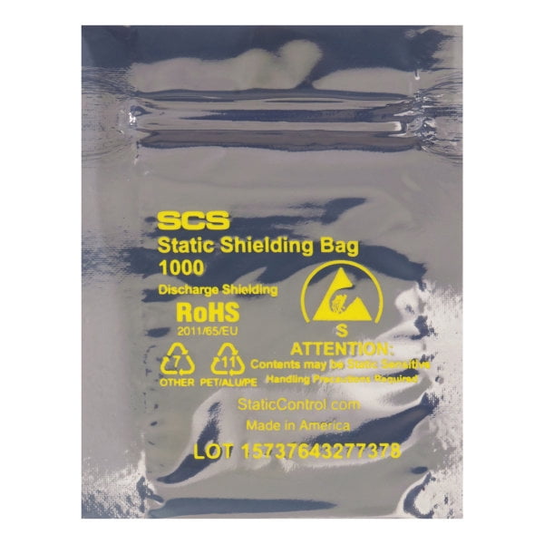 Open Top for Memory 1000 Pcs ESD Anti Static Shielding Bags 2 x 6" Flat 3 mil 