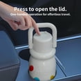 thumbnail image 5 of HOLOHOLO Small Thermal Insulated Tumbler with Carry Handle 316 Stainless Steel Water Bottle for Hot and Cold Beverages White with dots, 5 of 6