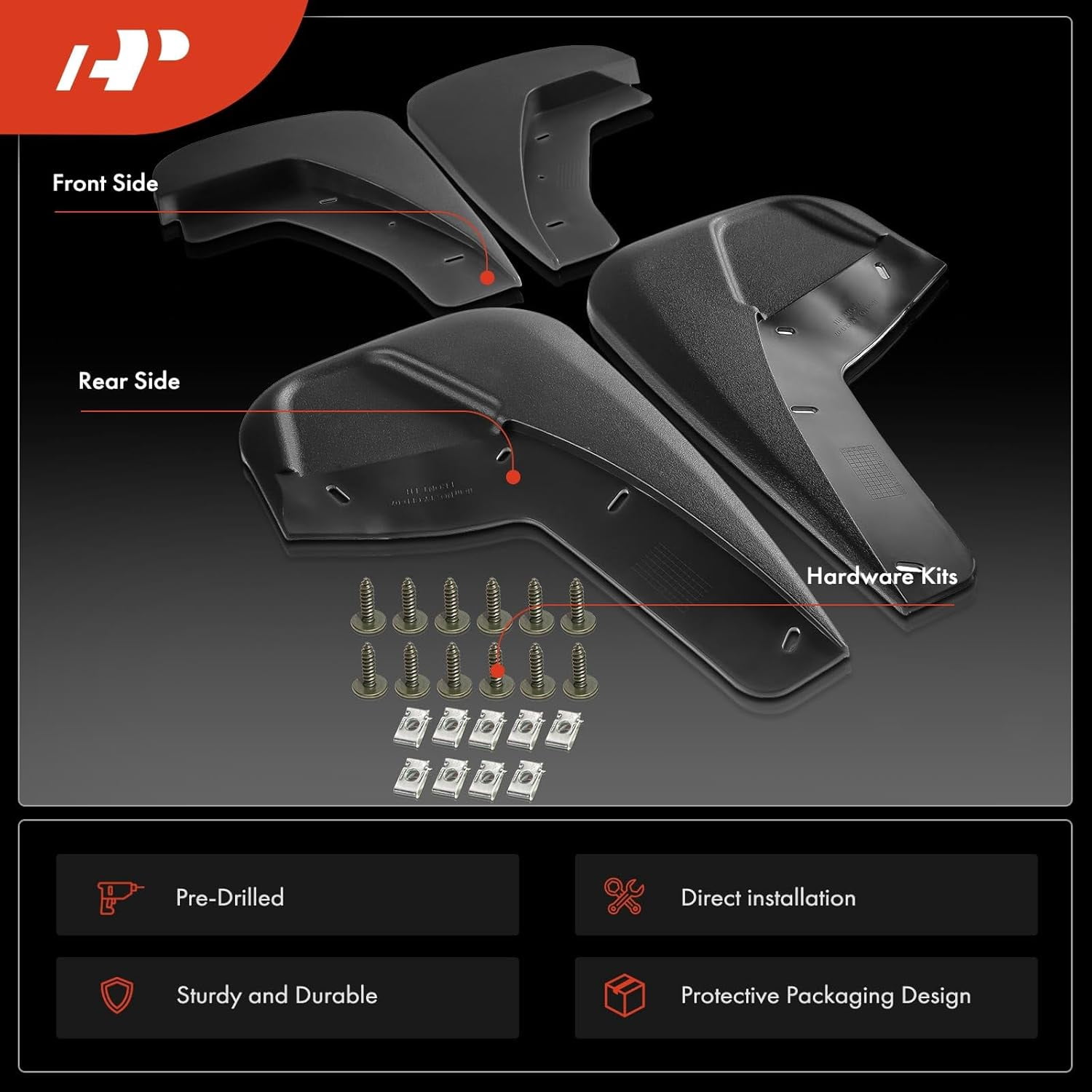 A-Premium Mud Flaps Splash Guards Replacement for Cadillac Escalade 2007-2014 Chevrolet Tahoe LTZ 2009-2014 GMC Yukon 2014 4-PC Set