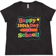thumbnail image 3 of Inktastic Happy 100th Day of School Women's Plus Size T-Shirt, 3 of 5