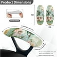 thumbnail image 6 of HELLHERO Hummingbird Hibiscus Print Office Chair Cover Set, Anti-dust Removable Office Chair Cover with Armrest Covers, Stretchable Swivel Chairs Slipcovers, Green, 6 of 6