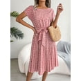 thumbnail image 6 of Floral Printed Dress for Women Summer Pleated Design Fashionable Comfortable, 6 of 6