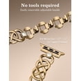 thumbnail image 3 of Wearlizer Celtic Knot Strap Compatible with Apple Watch Band for Women 42/41/40/38/46/45/44/49mm, Metal Braided Bracelet Strap for iWatch Ultra Series 10/9/8/7/6/5/4/3/2/1, 3 of 6