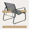 thumbnail image 5 of Asofer 3-Piece Outdoor Patio Furniture Set with Glass Table, Bistro Chairs Set for Poolside, Porch, Lawn, Gray, 5 of 9