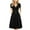 Black summer dresses, variant on SEMPAI Summer Dress for Women Summer Dresses Short Sleeve V-Neck Solid Knee-Length Sundress Summerdresses Casual