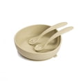 thumbnail image 3 of Little Twig 6-Pc Unbreakable Silicone Baby Feeding Set Kids Dinnerware Set, Almond, 3 of 10