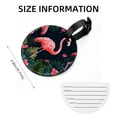 thumbnail image 5 of Flamingo Tropical Rainforest 2Pcs PU Leather Round Luggage Tags with Privacy Cover and Name ID Tag for Suitcase, Handbags, Backpacks, School Bags, 5 of 6