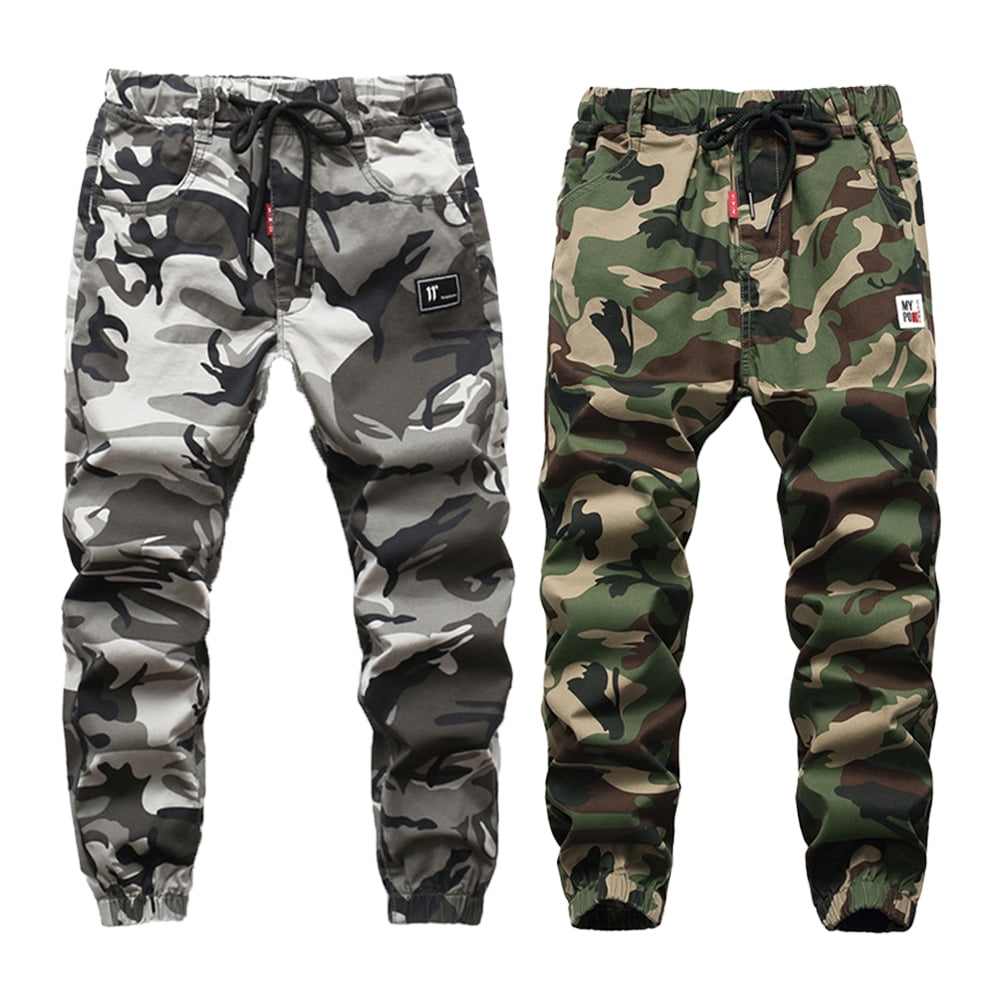 CHUANK Kids Boys Camo Pants Casual Youth Loose Pants Toddler