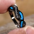 thumbnail image 4 of Elegant twisted cross ring, minimalist personality stylish luxury, engagement/wedding ring, amphibious, jewellery for men and women,Blue-5, 4 of 8