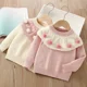 thumbnail image 3 of Suéter de punto para bebés de 1 a 5 años, jersey bonito de bola para primavera y otoño, ropa para niños, Top Base, 3 of 6