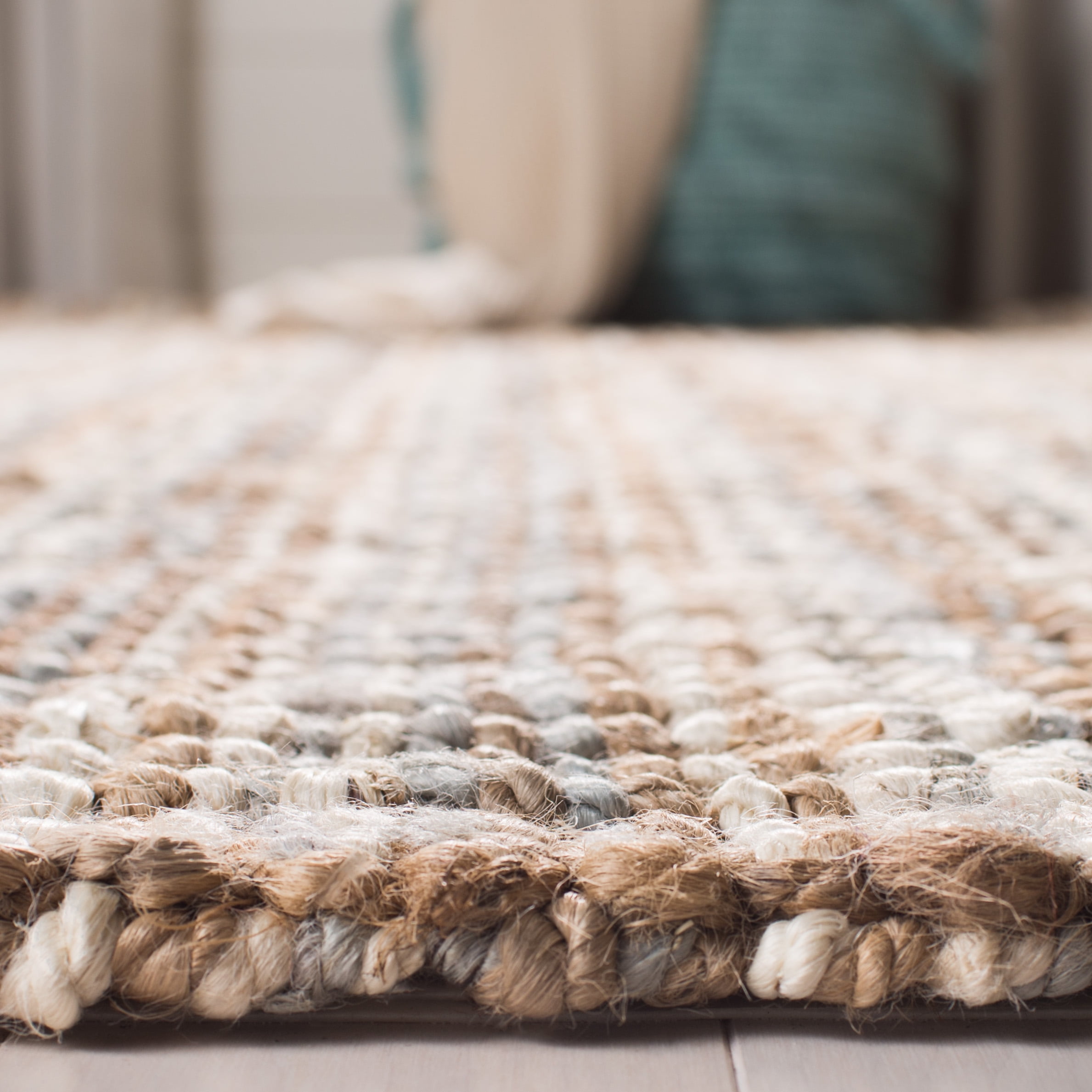Safavieh Natural Fiber Levi Solid Area Rug, Gray/Natural, 6' x 8'