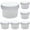 A*6, variant on 6 Pack 4oz Reusable Small Plastic Containers with Screw Lids, Small Food Storage Freezer Containers, Stackable Food Storage Jars, Sauce Condiment Jars Lunch Box Accessories （White）