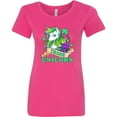 thumbnail image 3 of Inktastic St Patricks Day Irish Unicorn Illustration with Shamrocks Women's T-Shirt, 3 of 5