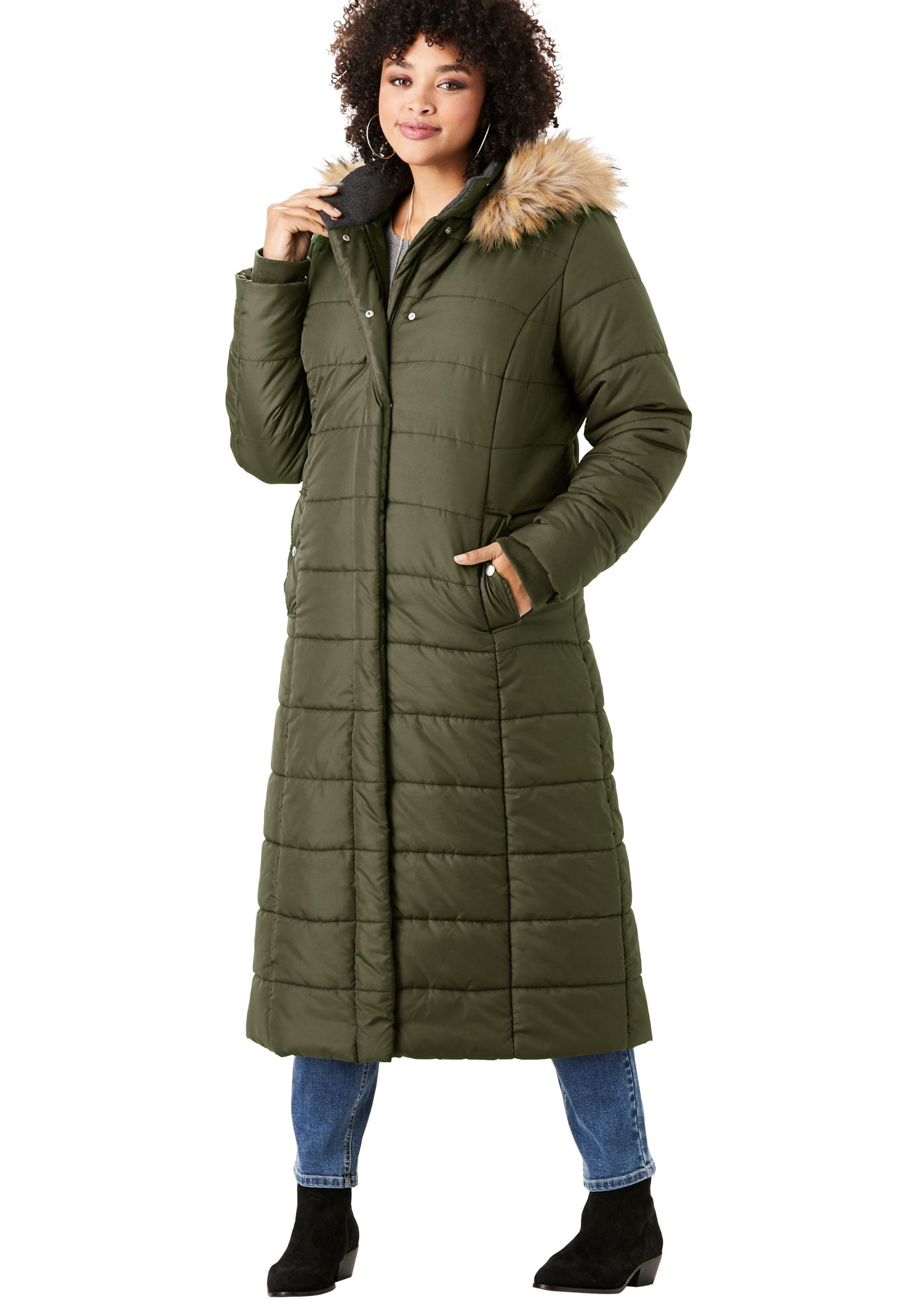 plus size long coat with hood