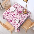 thumbnail image 2 of Pink Breast Cancer and Love Square Tablecloth,Waterproof Square Table Cover,Wipeable Spillproof Washable Table Cover for Home Kitchen Party Decor 52"x52"(132x132cm), 2 of 6