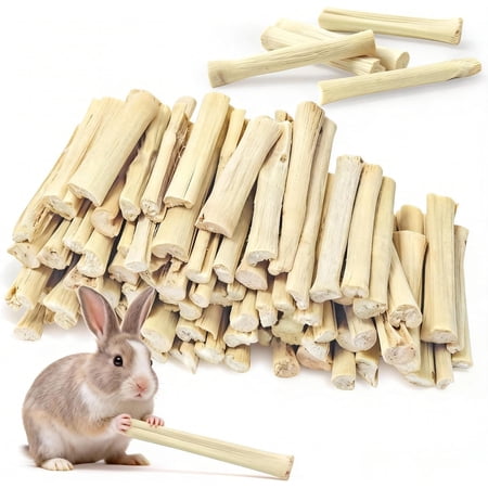 2.2Lb/1000g Natural Sweet Bamboo Chew Toys Chew Sticks Bamboo Sticks Teething Toy for Rabbit, Bunny, Guinea Pig, Hamster, Chinchilla, Bunny, Rat and Other Small Animals