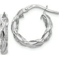 thumbnail image 1 of 14K White Gold Twisted Rope Hoop Earrings (17.5 X 16.25) Made In Peru th703, 1 of 6