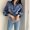 Blue, variant on Tbopshirt Tops for Women 2025,Women's Fashion Autumn Loose Long Sleeve Blouse Turndown Collar Casual Pullover Tops Blouses Shirt