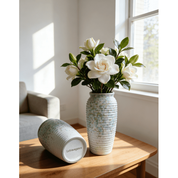 1Pcs Flower Vases for Home Decor，Ceramic Vase for Dining Table Decor, Jarrones Decorativos para Sala Vase 8.2IN