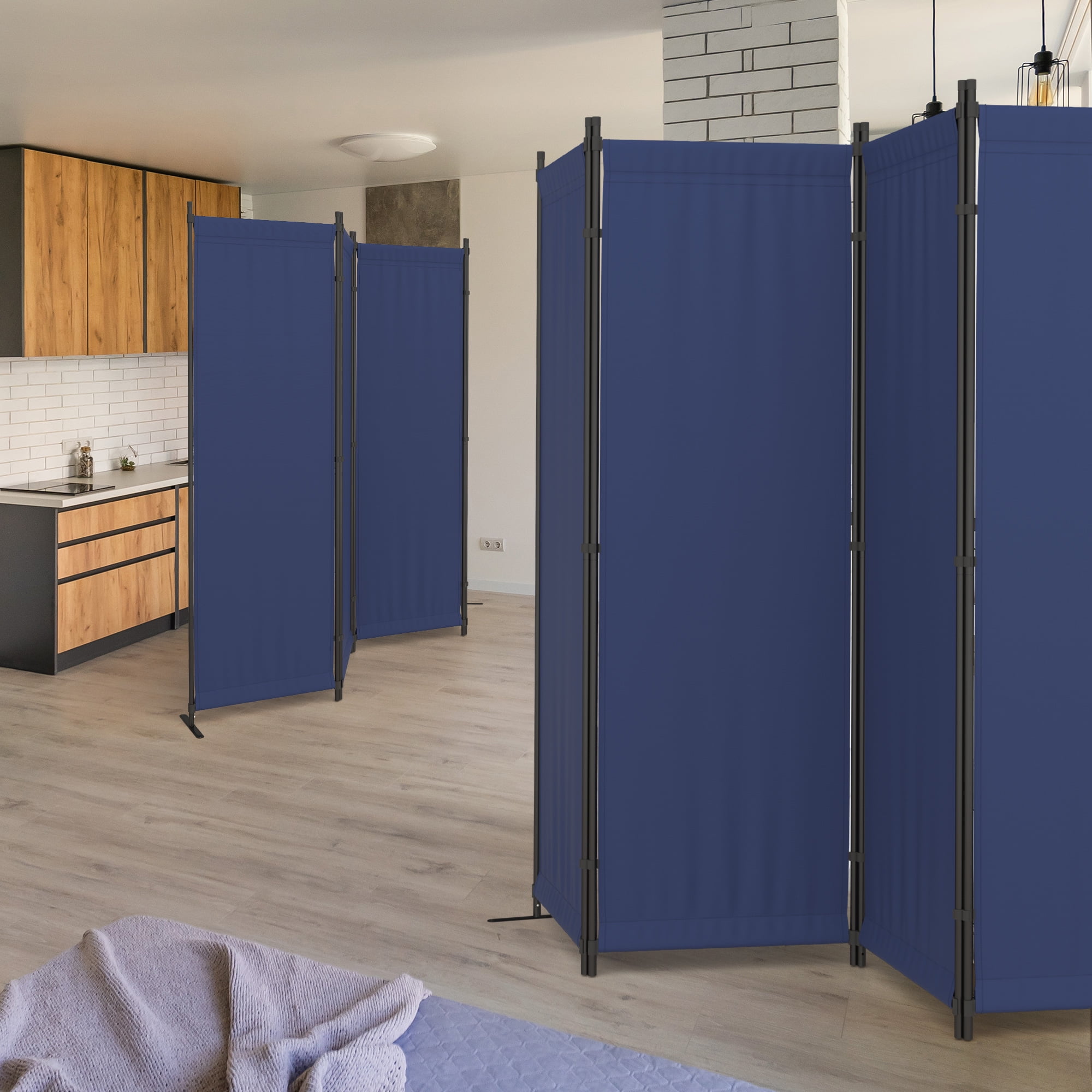 Phonjoroo Room Divider Folding Privacy Screens 4 Panel Partitions 88" Dividers Portable Separating for Home Office Bedroom Dorm Decor
