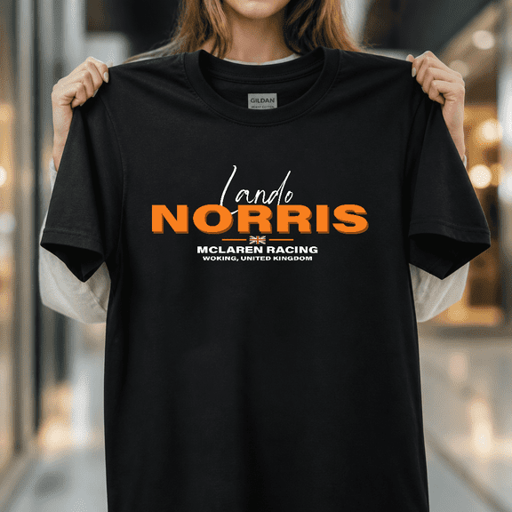Lando Norris F1 Racing Driver McLaren Formula 1 Motorsport Fan Unisex T-Shirt V14939, S - 5XL