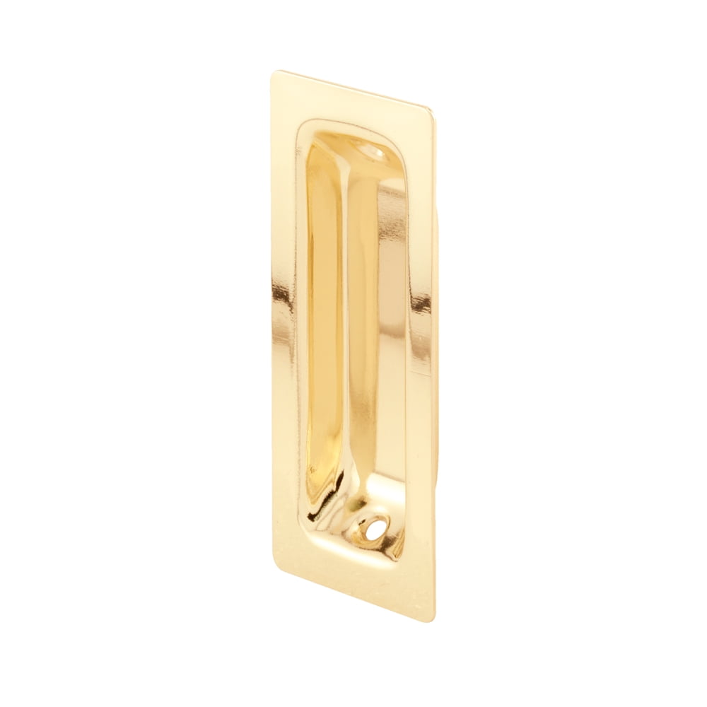 3 in. Brass Oblong Closet Door Finger Pull (2pack)