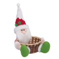 thumbnail image 1 of Wartleves Plato para dulces navideños, cesta para guardar dulces navideños, cuenco para dulces de muñeco de nieve de Papá Noel, recipiente para bocadillos de tejido de ratán, cuenco para dulces navide, 1 of 7