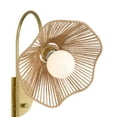 thumbnail image 4 of Possini Euro Design Possini Euro Primrose 17 1/4" H Brass Plug-In Wall Lamp Set of 2, 4 of 9