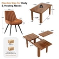 thumbnail image 2 of Hawsaiy Extendable Dining Table Set for 4, Upholstered Dining Chairs, Farmhouse Kitchen Dining Room Set, Hidden Leaf Dining Table Seats 6-8, 2 of 8