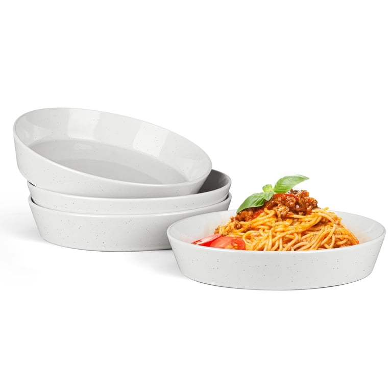 4-Piece Ceramic Pasta Bowls 34oz Speckled photo 7