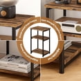 thumbnail image 4 of End Table with 3 Storage Shelves, Narrow Side Table for Small Spaces, Industrial Sofa Table with Metal Frame and Wood Top, Nightstand for Living Room, Bedroom, Office, No-Tool Assembly, 4 of 9