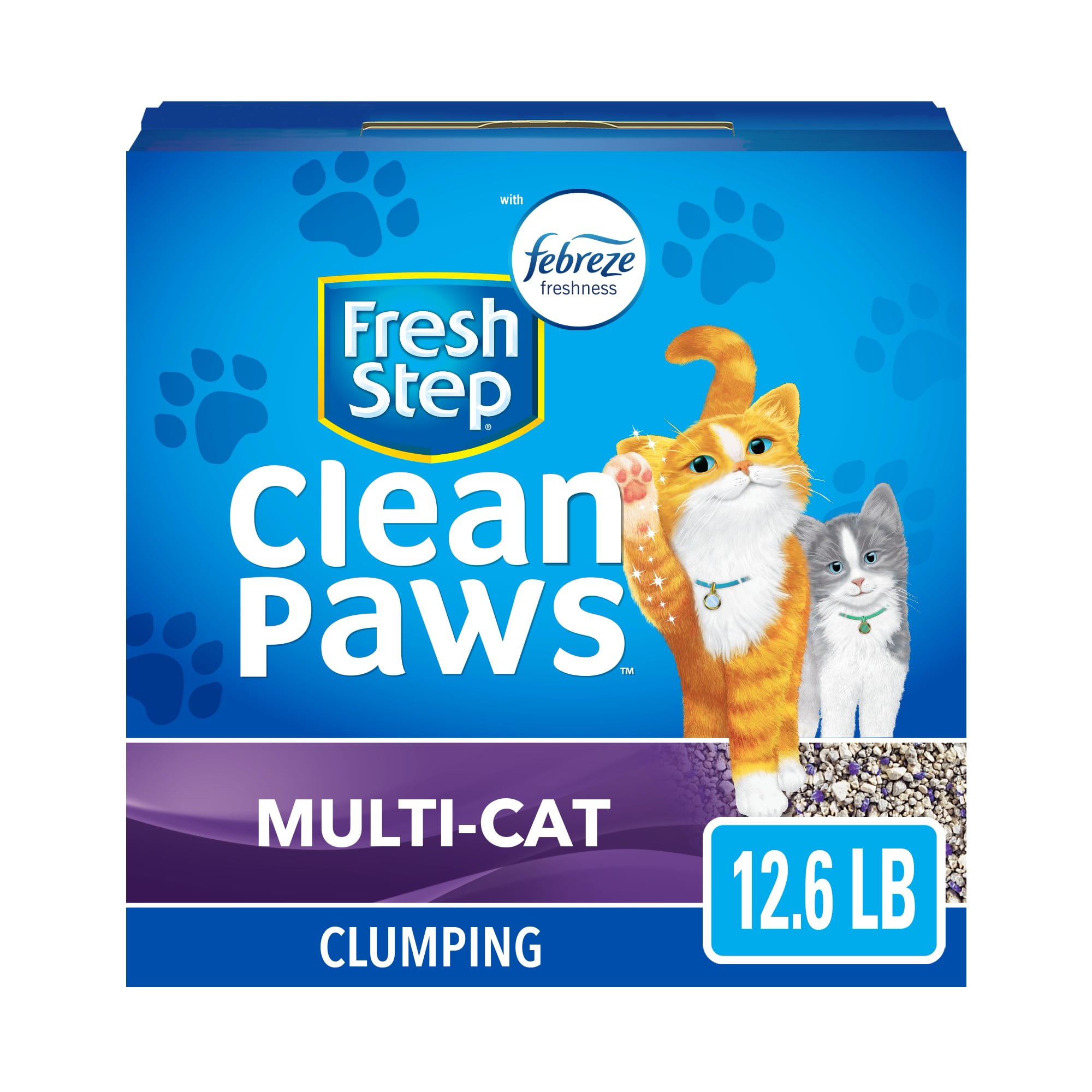 Fresh Step Clean Paws MultiCat Scented Litter with the Power of