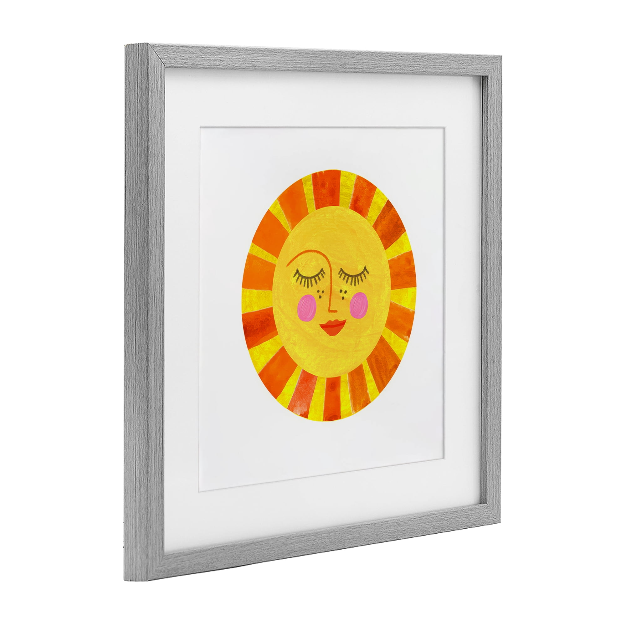 Stupell Industries Simple Warm Sunshine Gray Framed Print Under Glass, design by Katherine Herrell Studio