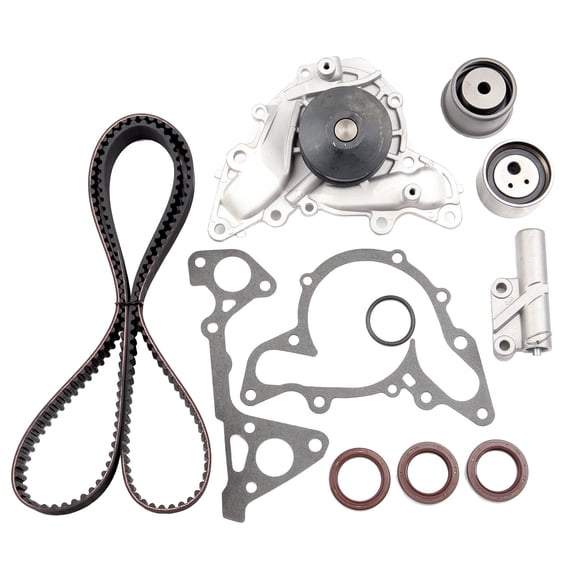 ECCPP Timing Belt Water Pump Kit Fit for 1995-2005 for ChryslerSebring Cirrus Dodge Stratus Avenger Mitsubishi Eclipse Montero Sport Galant 2.5L 3.0L V6 SOHC Eng. 6G72 6G73