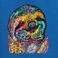thumbnail image 2 of Funny Neon Sloth | Dean Russo Art Animal Lover Unisex Hoodie Sweatshirt, Royal, S, 2 of 5
