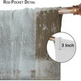thumbnail image 6 of Rustic Curtains Tan Brown Grey Abstract Pattern Blackout Print Rod Pocket Window Drapes for Bedroom Living Room 52x84in, 6 of 6