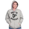 thumbnail image 3 of Don’t Be Negative Photographer Pun Unisex Fleece Graphic Zip Up Hoodie Brisco Brands 5X, 3 of 5