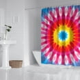 thumbnail image 2 of Colorful Tie Dye Mandala Pattern Shower Curtain 72"x72" ,Bathroom Decorative Shower Curtains Set with 12 Hooks,Modern Waterproof Washable Shower Curtain, 2 of 6